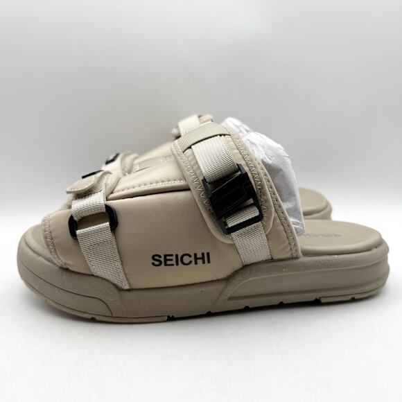 Seichi Mens Yoroi V2 Slide Sandals US 8 EU 41 Stone Tan NIB main image 7